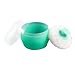 Plastic Teal Baby Powder Puff Round Box Case Container