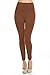 VIV Collection Women's Solid High Waisted Fleece Leggings for Fall/Winter