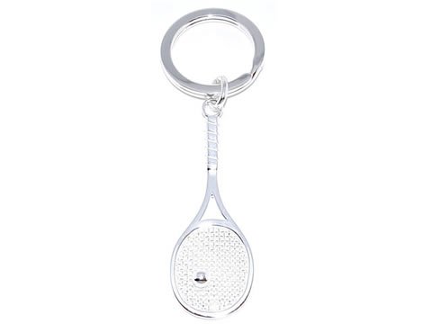 Schlüsselanhänger Silber Tennisschläger Massives 925er Sterling Silber 305060308 