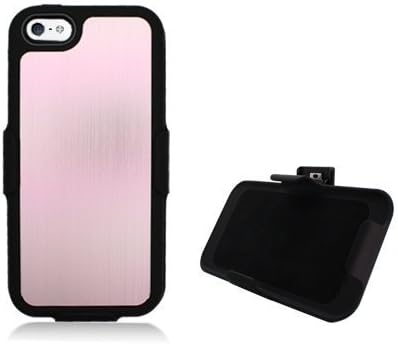 Aimo Wireless IPH5PCAC504S Premium Chrome Aluminum Hard Case for iPhone 5 - Retail Packaging - Light Pink