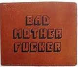 Pulp Fiction Geldbeutel Bad Mother Mother Ledergeldbeutel braun/schwarzer Tintenaufdruck original Film Replik Geldbörse