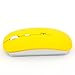 SROCKER T3 Ultra-thin 2.4GHz Wireless Silent Click Optical Mouse/Mice 3 Adjustable DPI Levels with 4 Buttons and Nano USB Receiver for Laptop/PC/Mac(Yellow)