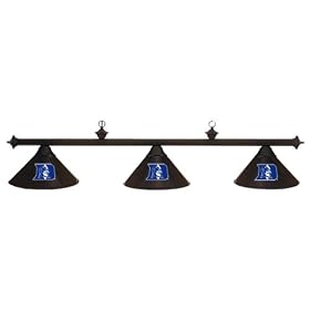Duke Blue Devils 3pc BLACK METAL SHADE POOL TABLE LIGHT LAMP