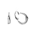 Sterling Silver High Polish Hoop Clip On Earring
