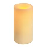 Inglow CG54600CR00 Flameless Round 6-Inch Pillar Candle, Cream