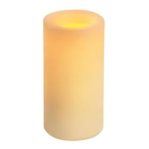 Inglow CG54600CR00 Flameless Round 6-Inch Pillar Candle, Cream