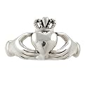 Irish Friendship & Love Claddagh Ring in Sterling Silver, Sizes 4, 5, 6, 7, 8, and 9, #2601