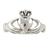 Irish Friendship & Love Claddagh Ring in Sterling Silver, Sizes 4, 5, 6, 7, 8, and 9, #2601