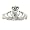 Irish Friendship & Love Claddagh Band Ring in Sterling Silver, Size 5, #2601