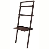Winsome 29330 Leaning Desk With 2 Shelves - Black