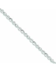 1.1 Carat 14K White Gold Diamond Figure 8 Bracelet