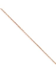 1mm, 14 Karat Rose Gold, Cable Chain - 16 inch