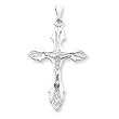 14k White Gold Crucifix Pendant