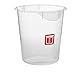 Rubbermaid Commercial Products 1980401 Round Plastic Food Storage Container, Red Label, 8 quart, Clear