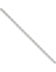 2.2mm, 14 Karat White Gold, Cable Chain - 24 inch