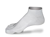 AFX Performance Sport 5 Toe Sock with Antimicrobial Odor Control - Quarter -Small/Medium -1 Pair