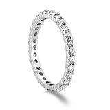 18k White Gold Eternity Diamond Wedding Band.