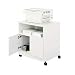 Mobile Machine Stand with Open Storage Compartment 2-Door Cabinet