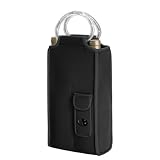 Brunello Two Bottle Wine Tote with Corkscrew - Black