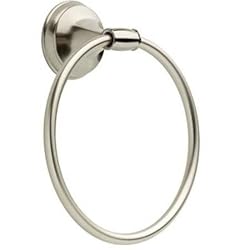 See Peerless Ari Towel Ring, Satin Nickel Details