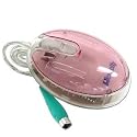 3-Button PS/2 Optical Scroll Mouse (Translucent Pink)
