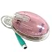 3-Button PS/2 Optical Scroll Mouse (Translucent Pink)