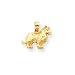 14k Gold Collie Dog Pendant