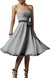 Robe de soirée cocktail cérémonie mariage gala mousseline 4002 argenté