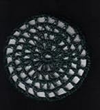 Hunter Green Classic Crocheted Hair Bun Cover- MEDIUM
