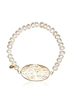 Silver Luxe Pulsera Tree Life, Pearl And Topaz
