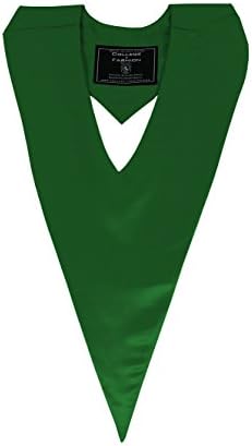Graduation V-Stole, emerald-green