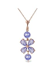 14K Rose Gold Tanzanite Flower Pendant