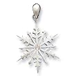 Sterling Silver Snowflake with Swarovski Crystal