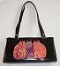 Laurel Burch FANTASTIC FELINES Cat Black Leather Satchel PURSE