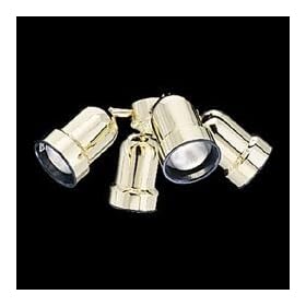 Casablanca K4K-4 Four-Light Swivel Bullet Fixture with Center-Stem, Antique Brass