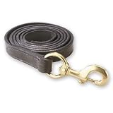Leather Lead w/ Solid Brass Snap - Havana