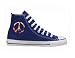 Converse Chuck Taylor All Star Navy High Top Custom Embroidery Peace Sign m9622newpeace