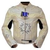 Biker Motorrad Leder Jacke Motorradjacke Honda weiß Motorradjacke