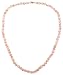 14k Yellow Gold 4-4.5mm Round Natural Pink Coral Bead Necklace, 18"