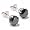 14K White Gold 2.90ct Black Diamond Stud Earrings