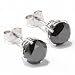 14K White Gold 2.90ct Black Diamond Stud Earrings