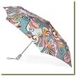 Totes - Adult Paisley Floral Auto Open Auto Close Compact Umbrella