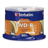 Verbatim 96166 4.7 GB 16X LightScribe DVD-R, 50-Disc Spindle