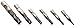 Niagara Cutter REM445 Cobalt Steel End Mill Set, Fine-Pitch Roughing, TiAlN Coated, 4 Flutes, 6-piece