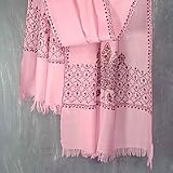 NOVICA Wool shawl, 'Maple Rose'