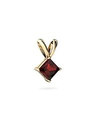 Genuine Garnet 14kt Yellow Gold Pendant