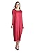 82 Days Women'S Rayon Span Long Sleeves Butterfly Fit Jersey Dress - Solid