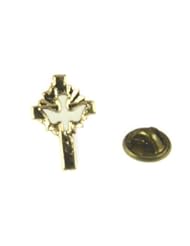 Jewelry: 6030095 Christian Cross Lapel Pin Holy Spirit Dove Pin Tie Tack Religious Church - The Quiet Witness