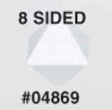 Jumbo White Blank Dice d8