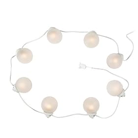 Royce Lighting RSL5207/8-72 8-Light Outdoor Globe String-Light with Frosted Glass, Textured White